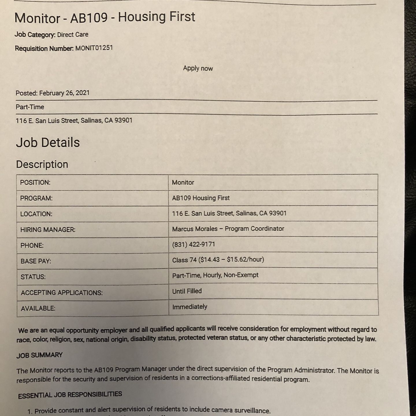 Pt Employment Graveyard And Swing Shifts Available