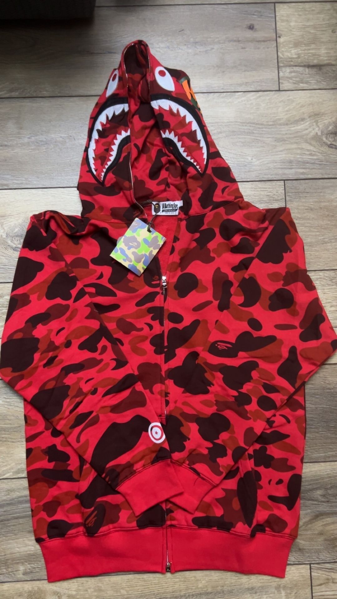 Red Bape Shark Hoodie