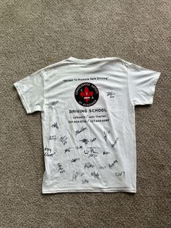 Gildan t-shirt Signed  Louisiana Driller  Junior hockey team Sz M