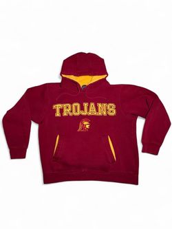 Y2K Vintage Champs Sports USC Trojans Long Sleeve Pullover Hoodie Mens Red/Yellow College NCAA - Size Small #Football #CFP   Measurements:  22in - Pit
