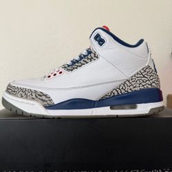 Jordan 3 True Blue Size 8.5 Mens (Like New)