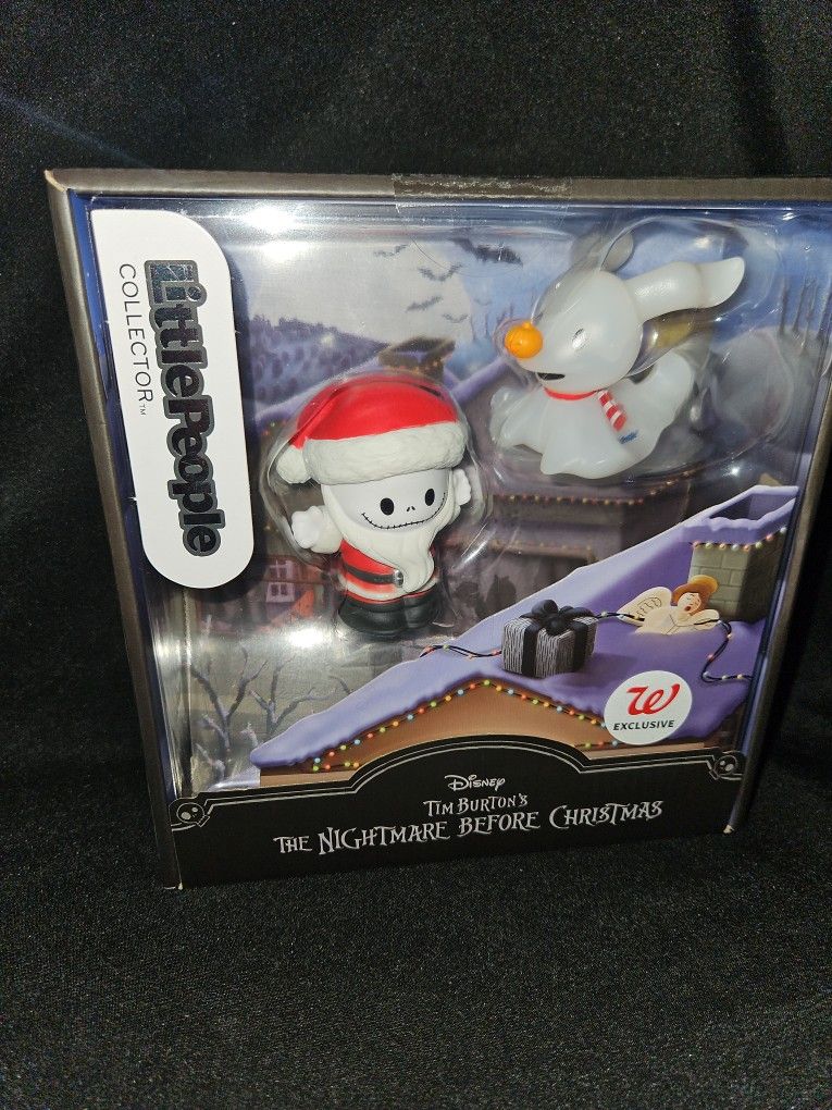 The Nightmare Before Christmas Santa Jack And Zero Little People Collector!!