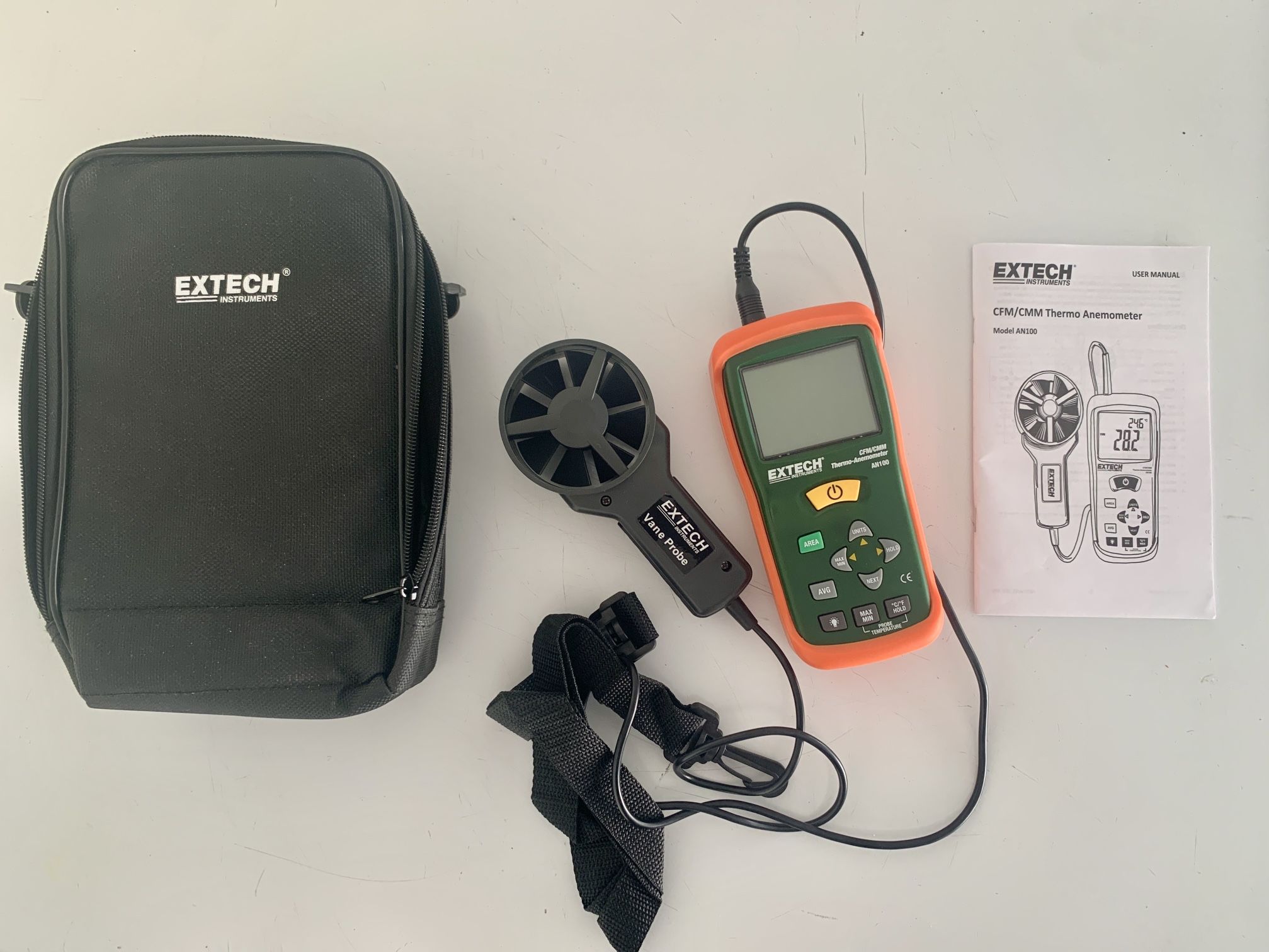 Extech AN100 CFM/CMM Mini Thermo-Anemometer