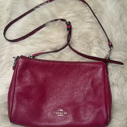 Pink Leather Coach Crossbody