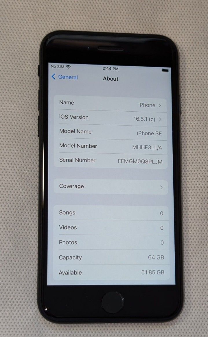 VERY NICE APPLE iPhone SE 2 64GB FOR Dish Wireless NETWORK