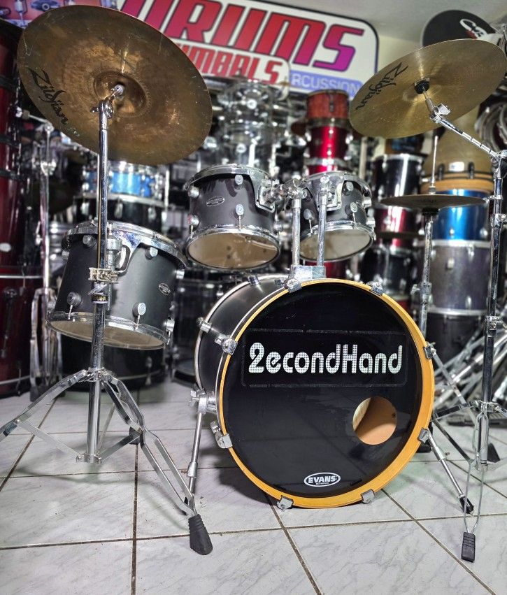 Pdp Complete Drum Set Flat Black !! $420 Or Best Offer !!