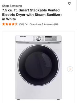 Electric Samsung dryer, brand new.