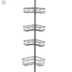 Glacier Bay Tension Pole Corner Shower Caddy in Satin Nickel