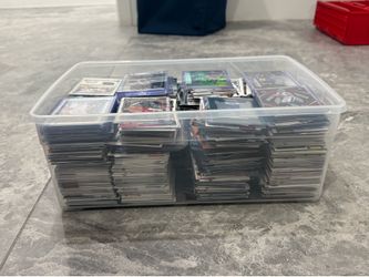 Box of assorted sports cards