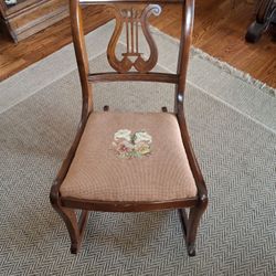 Vintage Harp Back Rocking Chair 