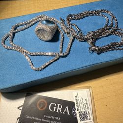 Moissanite Lab Diamond Tennis Chain Rope Chain  Bundle