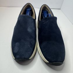 Naturalizer Blue Leather Slip On Sneakers Women's Size 7M