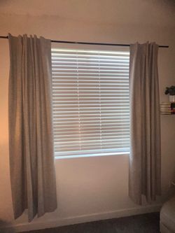 Linen Black Out Curtains 90” (4 panels)