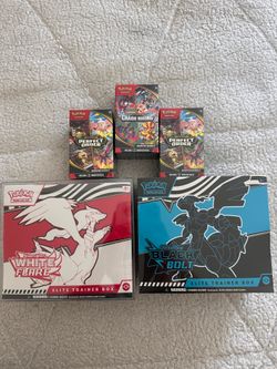Pokemon - elite trainer box (etb), bundle, chaos rising, perfect order, black bolt (BB), white flare