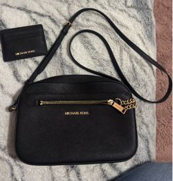 Michael Kors Black Saffiano Crossbody Bag