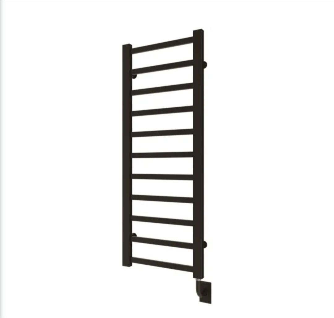 ICO W7035 Milano 19 1/2 Inch Wall-Mounted Electric Hardwired Towel Warmer, Matte Black