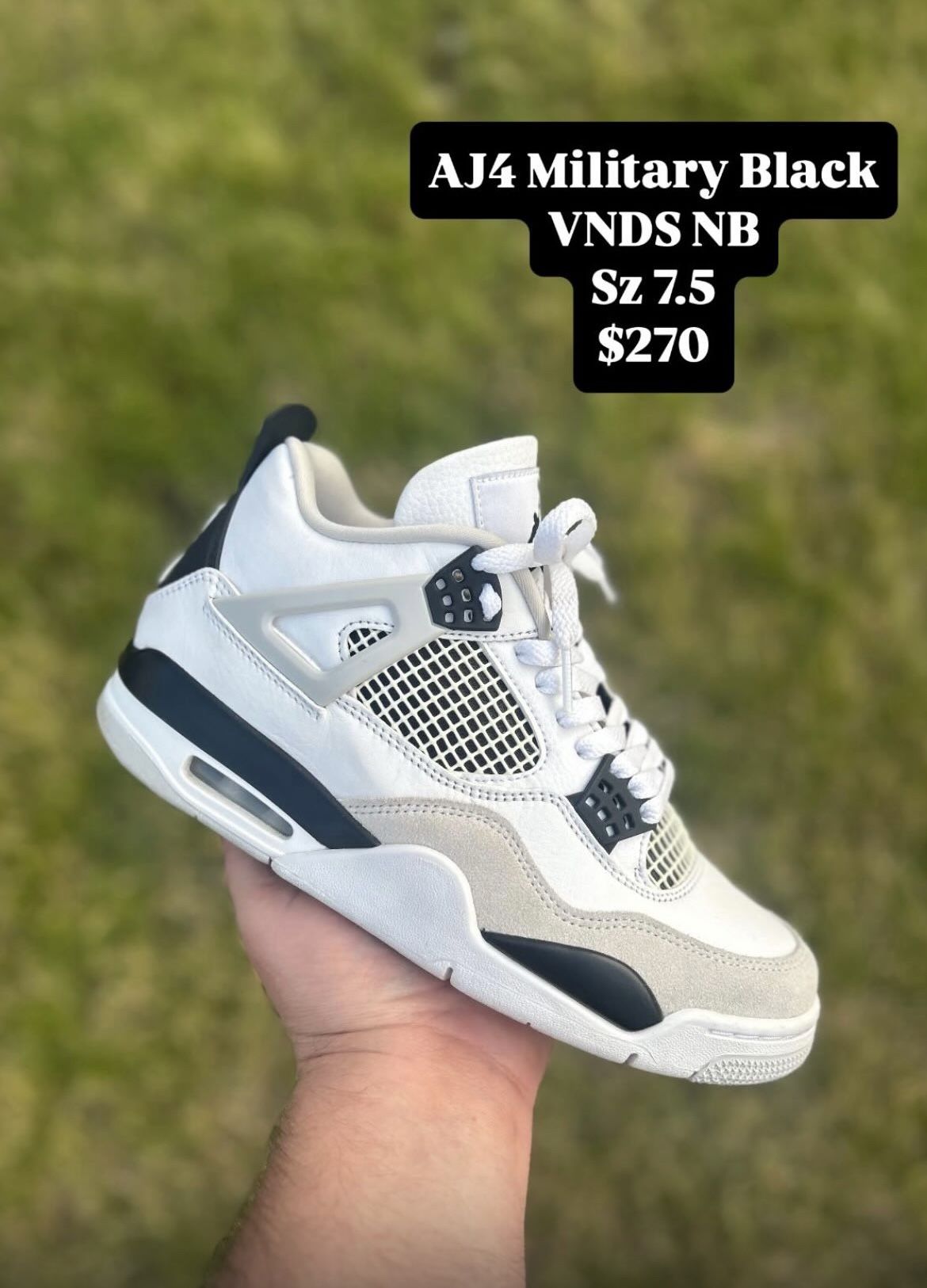 Jordan 4 Military Black Like New Size 7.5