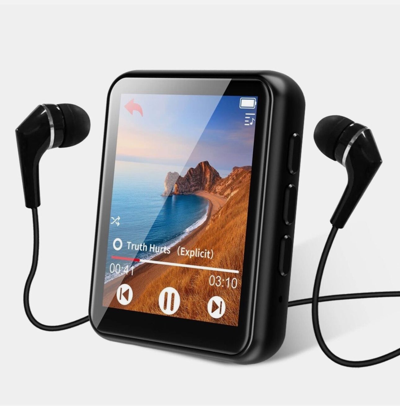 JOLIKE 64GB MP3 Player Bluetooth 5.3 Touch Screen Music Player FM Radio Black