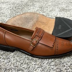Men's ALLEN EDMONDS 'Montague' Brown Leather Loafers Size US 10 - D
