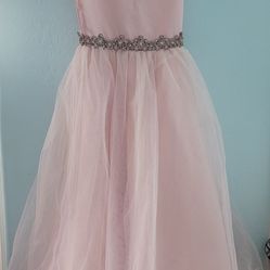 Vestido de fiesta de satin y malla/ Satin/Mesh Ball Gown