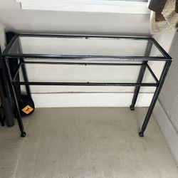 42” Glass Top Console Table