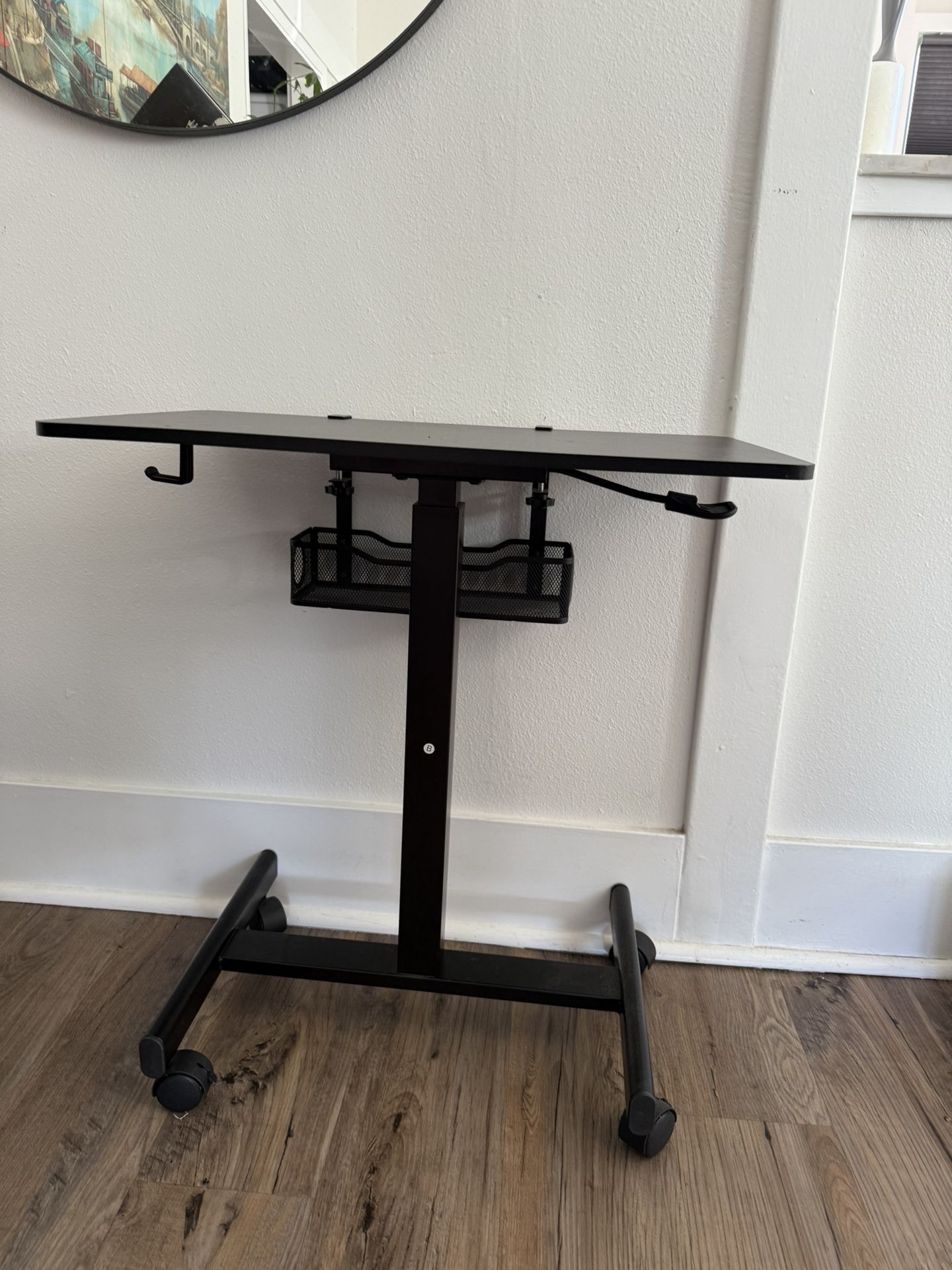 Standing Desk With Under Desk Cable Management Tray