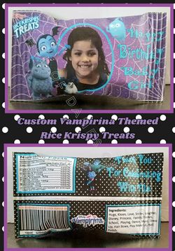 Vampirina themed treat bags, party favors, decorations filled with R.K. Treats