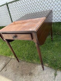 Wood side table