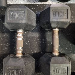 40 Lbs Dumbells Set