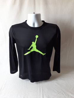 Nike Air Jordan Dri-Fit boys black long sleeve top size L