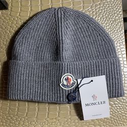 Grey MONCLER Beanie 