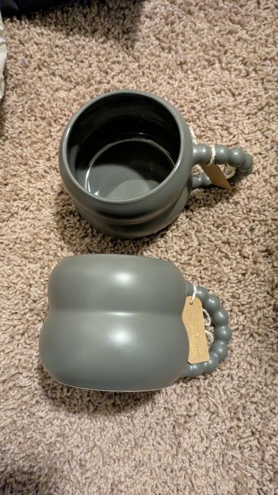 Set Of 2 Grey Mugs