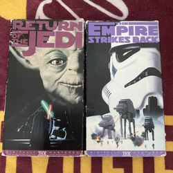 Star Wars Return Of The Jedi & Empire Strikes Back VHS 