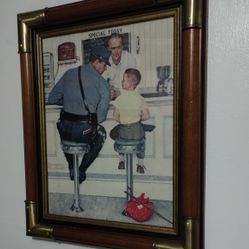 THE RUNAWAY FRAMED PRINT  - NORMAN ROCKWELL - 17.6"×14.5"