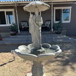 New Fountain Made Out Of Cement Perfect Gift 