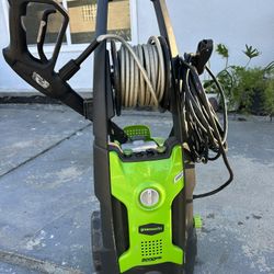 Green works Pressure washer with Ryobi Pressure handle 