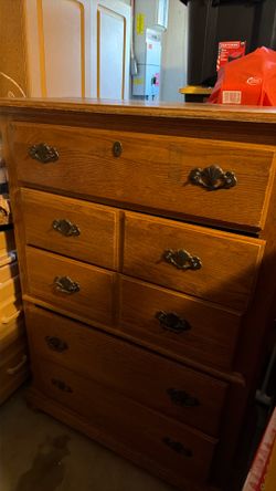 Brown Wood Dresser  