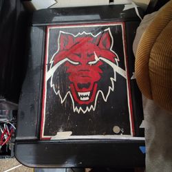 Red Wolf Bedside Tabble