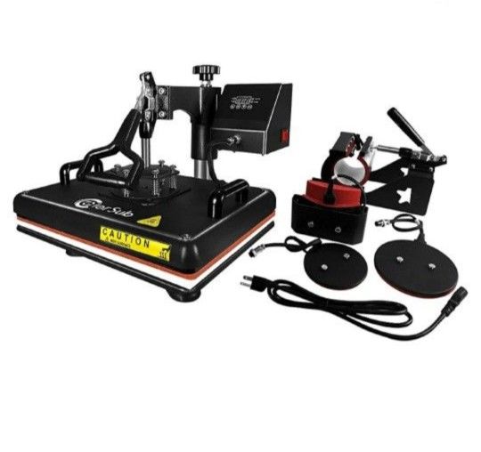 Heat press/ Prensa De Calor Para Sublimación Y Vinilo Textil 5 En 1