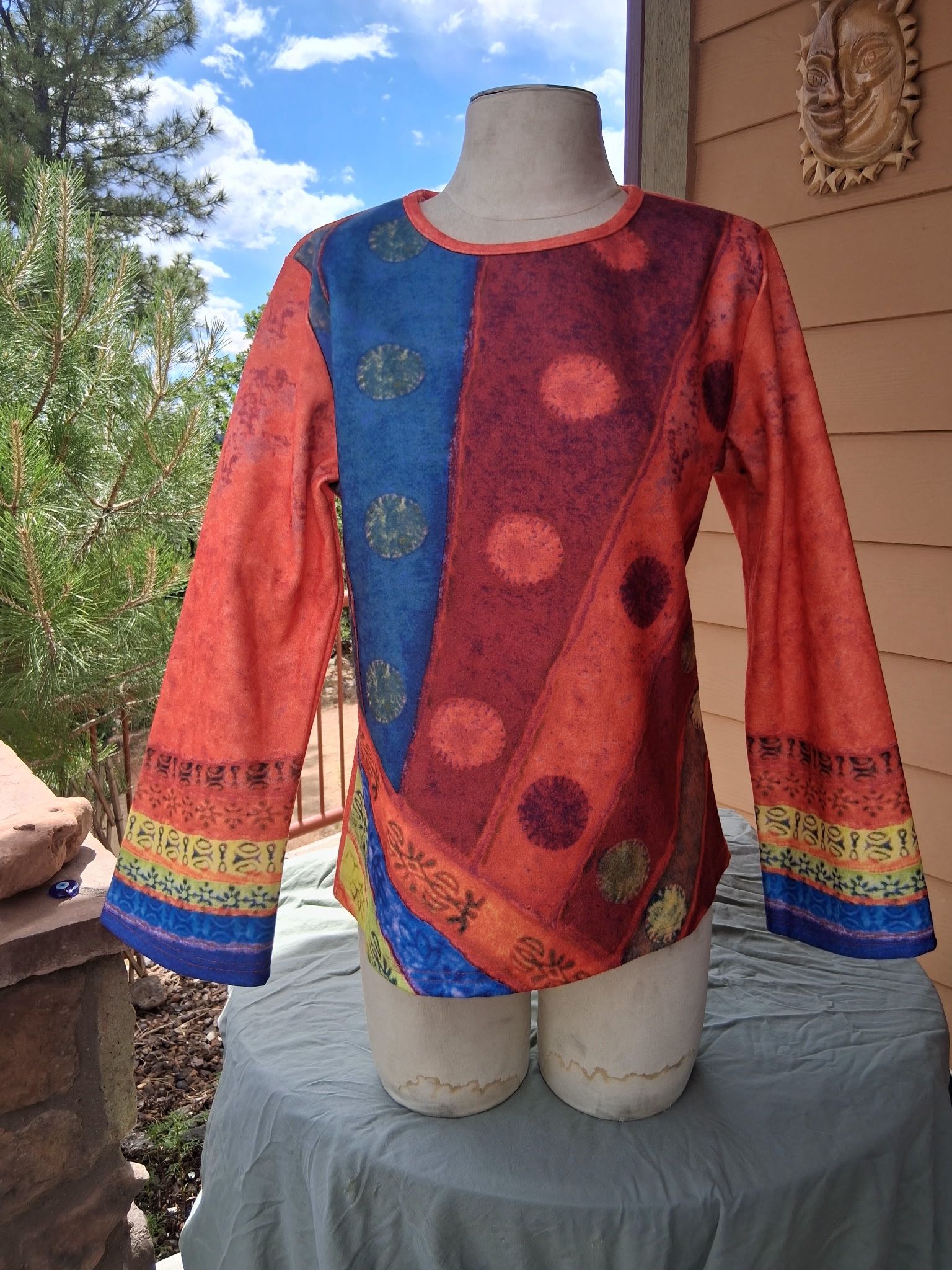 MISSLOOK LONG SLEEVE VIBRANT COLORS TUNIC