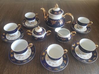 24 K GOLD Alpine Cuisine Fine Porcelain Czech Republic design