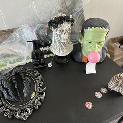 Halloween decor  ghost Frankenstein rib candle death dispenser