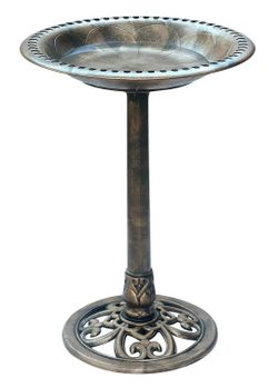 Premium Bird bath attracts wild bird garden patio pedestal birdbath decor outdoor yard porch