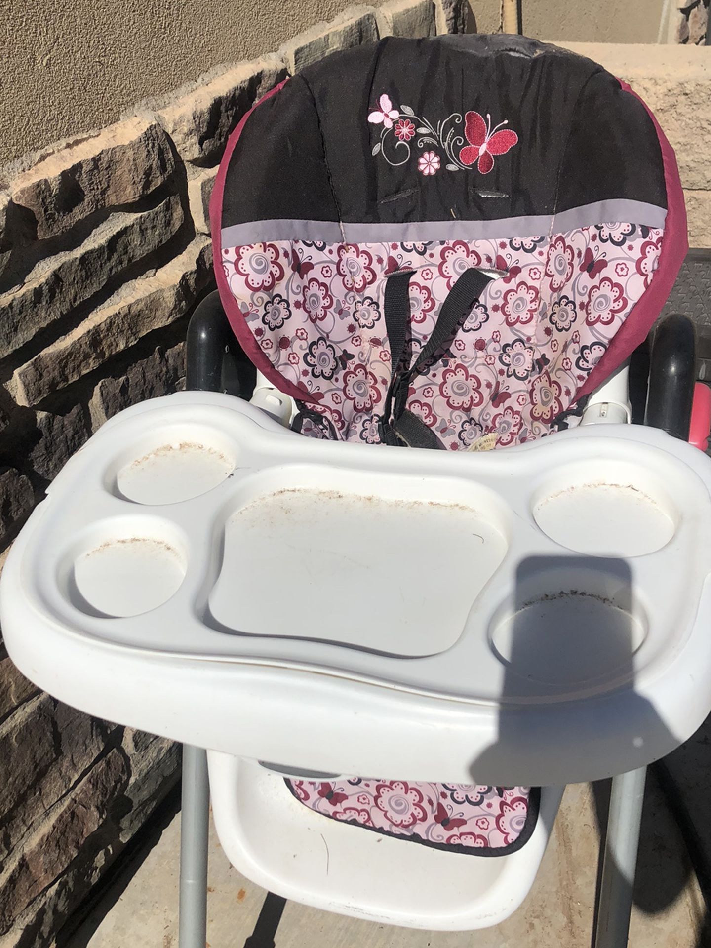 Baby Trend Adjustable High Chair With Two Trays 