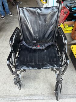 Black Wheelchair with Safety Belt