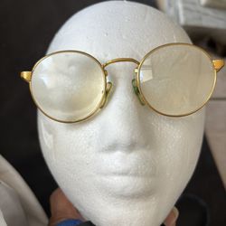 Gianfranco Ferre gold plated round oval eyeglasses unisex frames super vintage