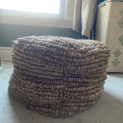 Rattan Seating Poof For Sale - Like New! 