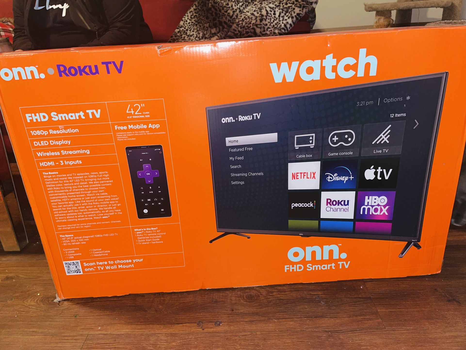 ***BRAND NEW IN BOX*** 42 inch Onn. LED ROKU SMART TV w/ GUIDE, TV