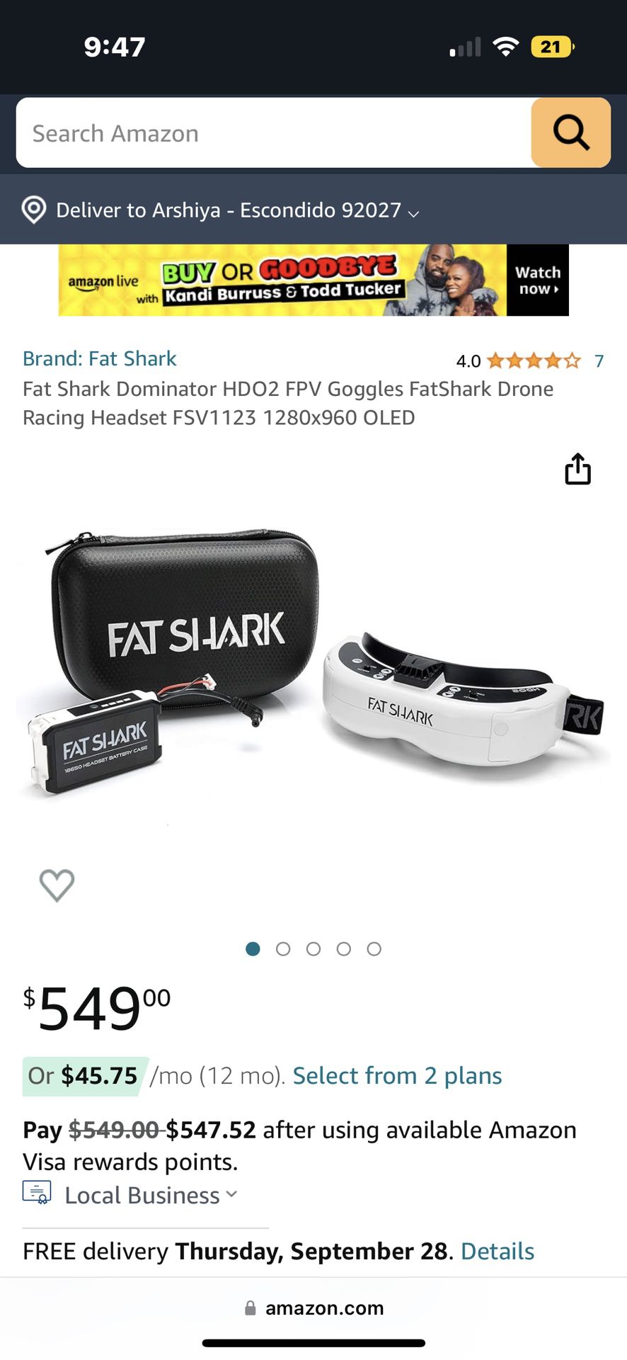 Fat Shark Dominator HDO2 FPV Goggles + ImmersionRC RapidFIRE Module