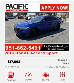 2019 Honda Accord Sport